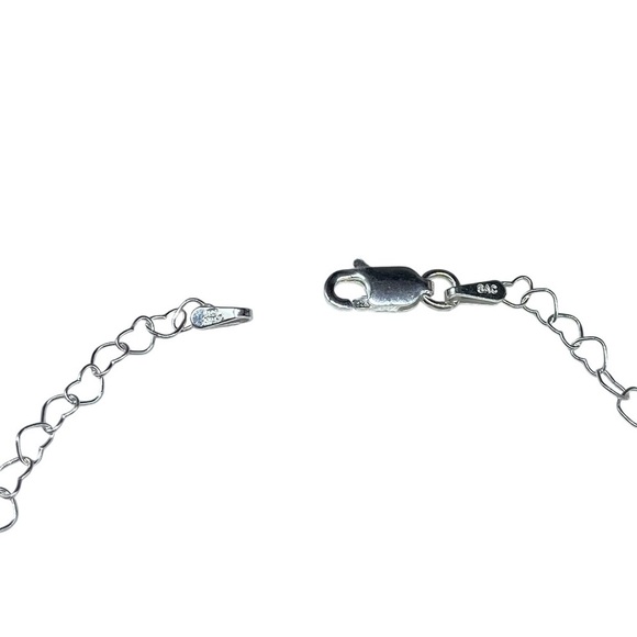 7” Heart Chain Link Bracelet Solid 925 Sterling Silver Dainty Gift Hearts - Picture 4 of 8